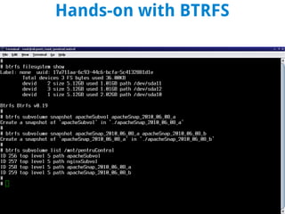 Hands-on with BTRFS
 