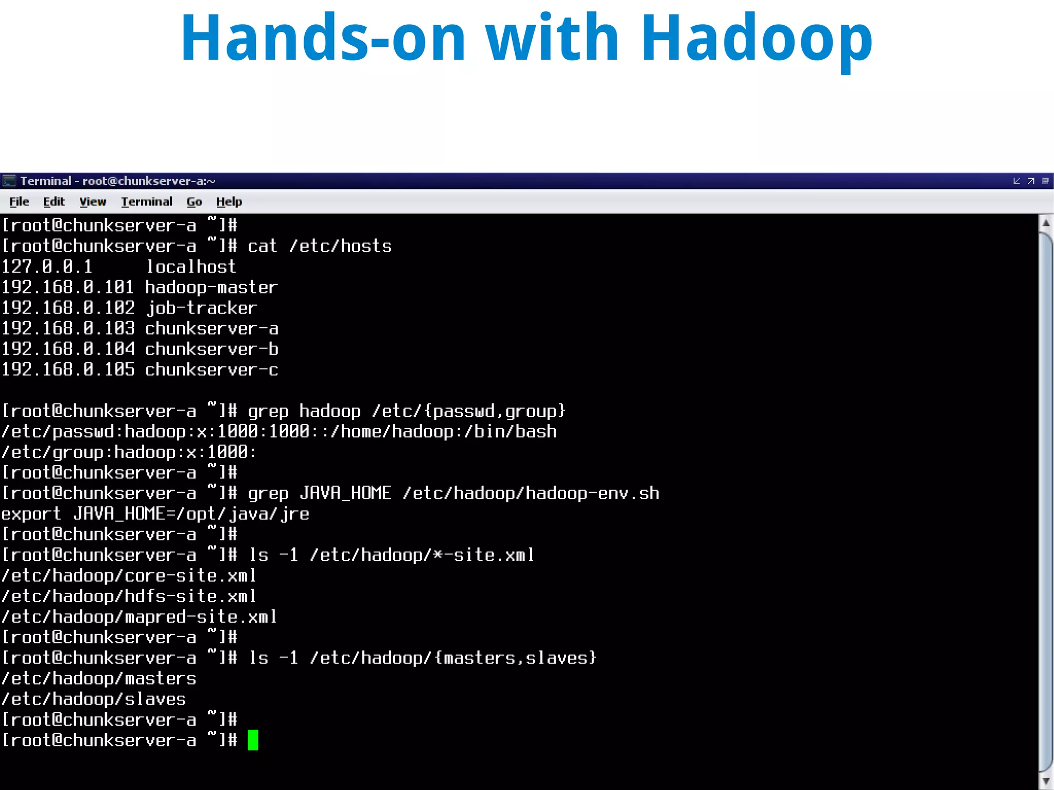 Hands-on with Hadoop
 