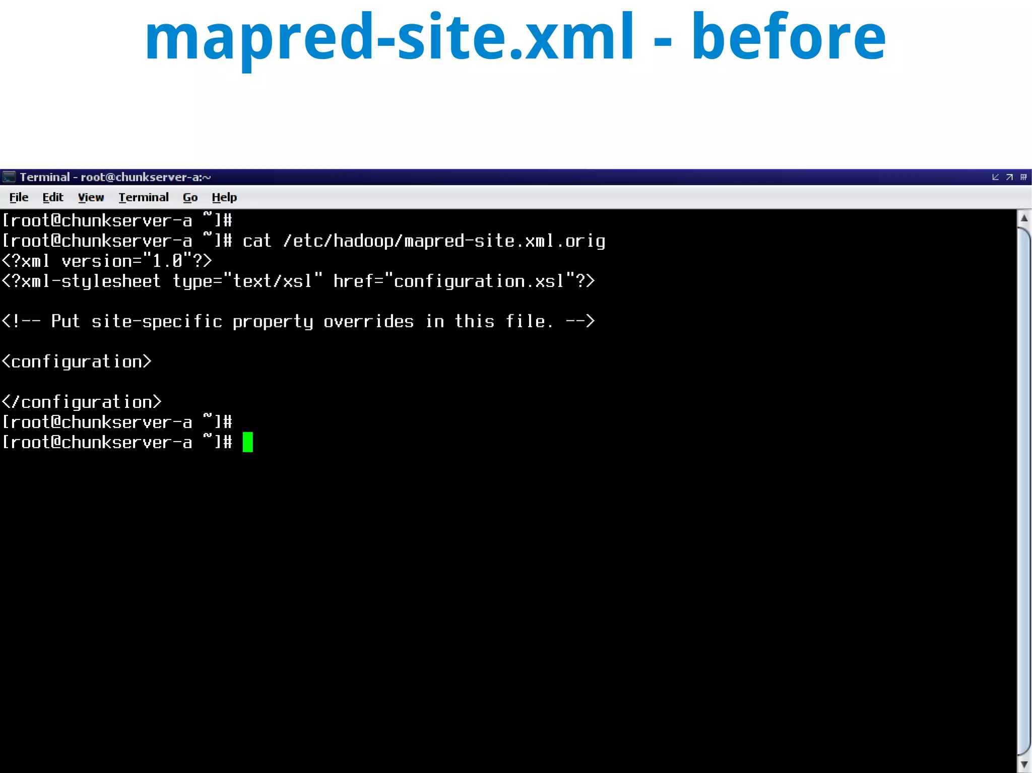mapred-site.xml - before
 