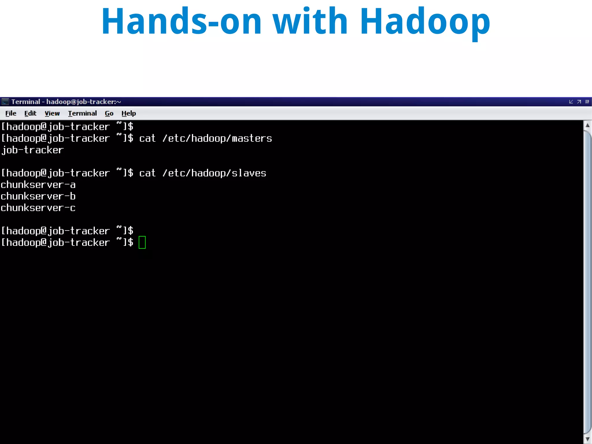 Hands-on with Hadoop
 