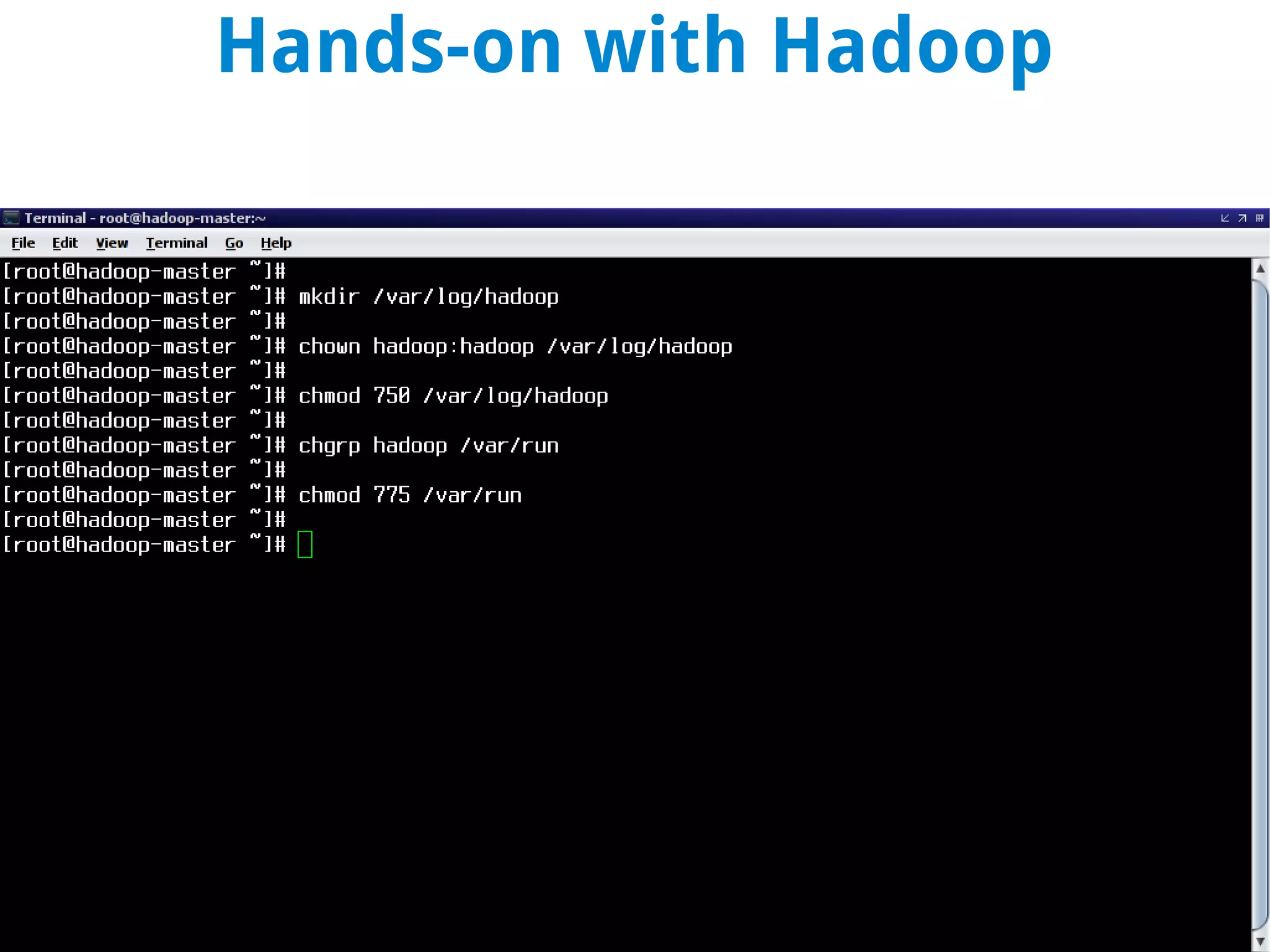 Hands-on with Hadoop
 