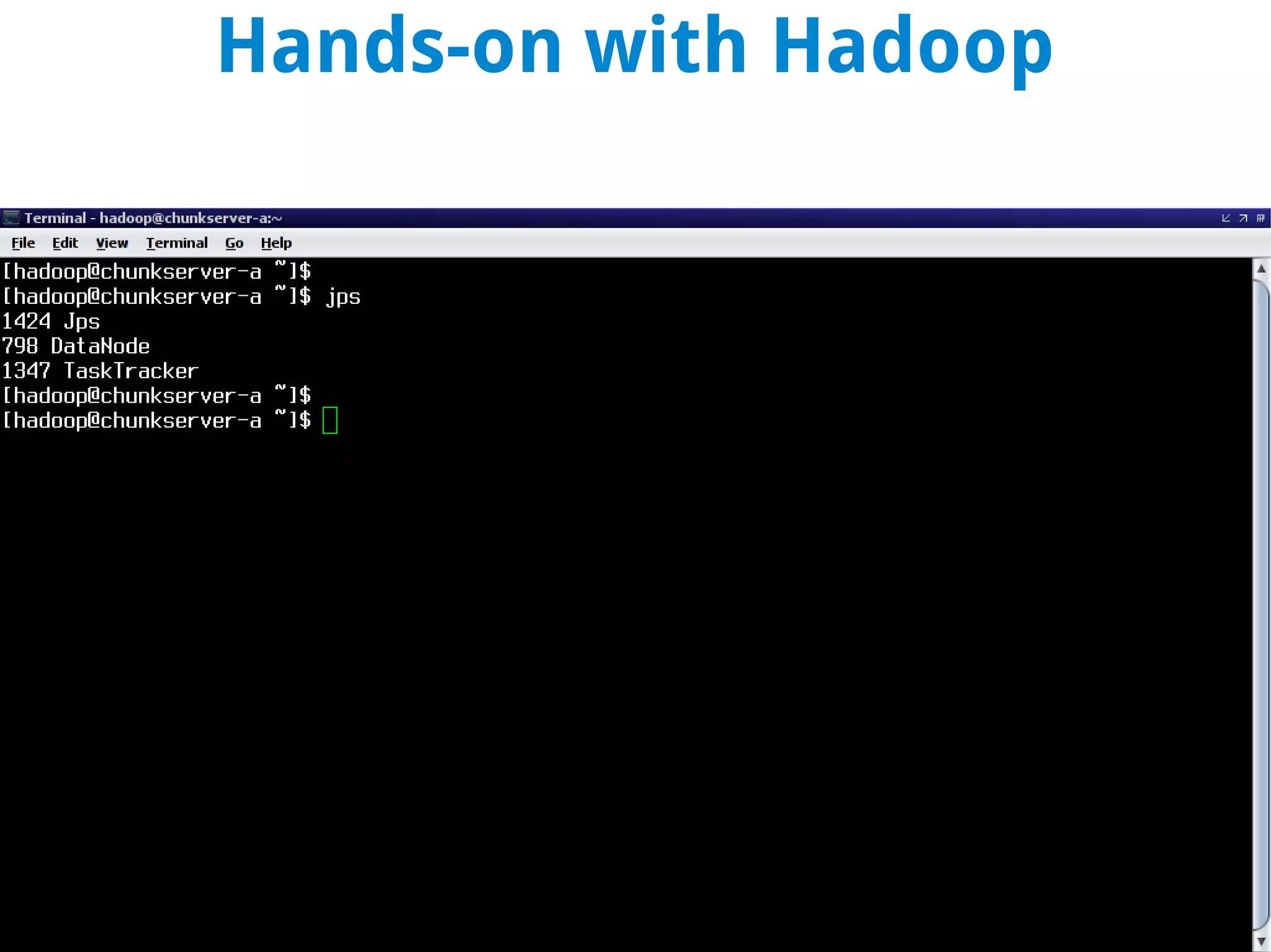 Hands-on with Hadoop
 