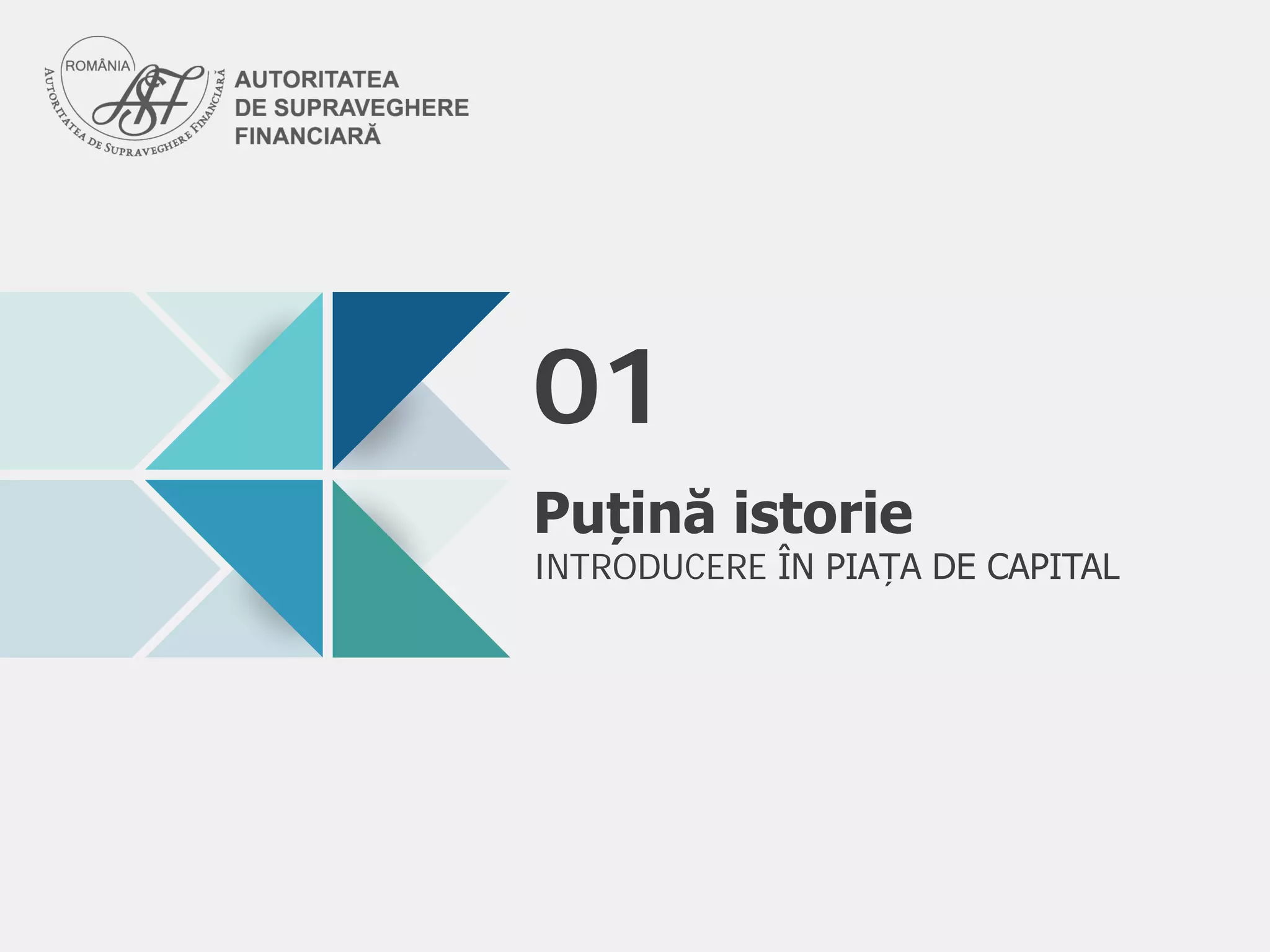 Puțină istorie
INTRODUCERE ÎN PIAȚA DE CAPITAL
01
 