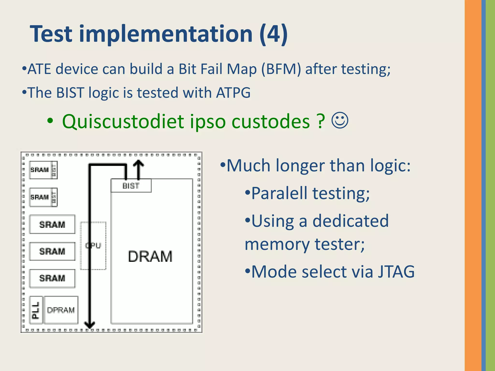 OMAP2420 (from TI) includes a boundary scan TAP, the ARM1136 Debug TAP, an ETB11 trace buffer tap, a C55x DSP, and a tap for an ARM7TDMI-based imaging engine, with the boundary scan TAP ("ICEpick-B") having the ability to splice TAPs into and out of the JTAG scan chain.Example: ARM11 Debug TAP (cont’d)Debugging in low power modes;