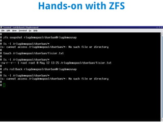 Hands-on with ZFS
 