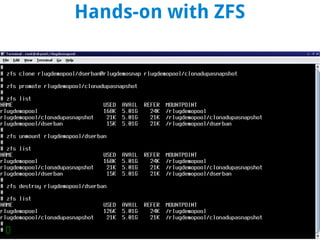 Hands-on with ZFS
 