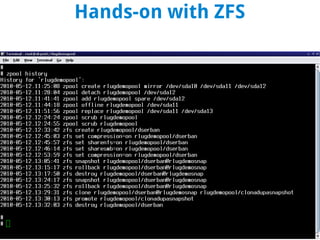 Hands-on with ZFS
 
