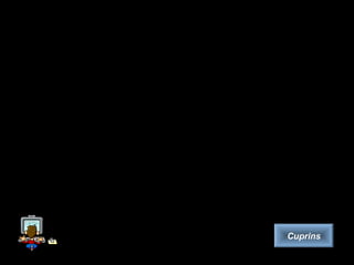 • bit-ul (BInary digiT), este cea mai mică unitate de informaţie. Termenul a fost utilizat pentru
prima oară în 1946 de catre John Tucky, Un bit poate avea două valori logice: 0 şi 1.
Informaţia semnificativă se obţine prin combinarea biţilor în unităţi de informaţie mai mari.
Bitul este utilizat pentru măsurarea vitezei de transfer a datelor (biţi/secundă).
• byte-ul (BInary TErm), sau octetul (simbolizat prin B), este format din 8 biţi consecutivi, este
unitatea de informaţie care stochează un caracter. Multiplii byte-ului sunt:
kilobyte-ul (1kB=1024B), megabyte-ul (1MB=1024kB=1048576B), gigabyte-ul
(1GB=1024MB=1073741824B).
Byte-ul este utilizat la măsurarea capacităţii de stocare (KB,MB,GB).
Cuprins
 