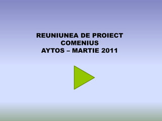 ReuniuneA de proiect ComeniusAytos – martie 2011 