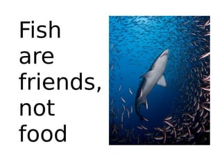 Fish
are
friends,
not
food
 