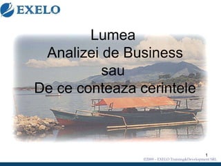 Lumea  Analizei de Business sau  De ce conteaza cerintele 