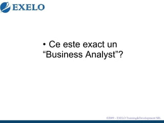 Ce este exact un “Business Analyst”? 