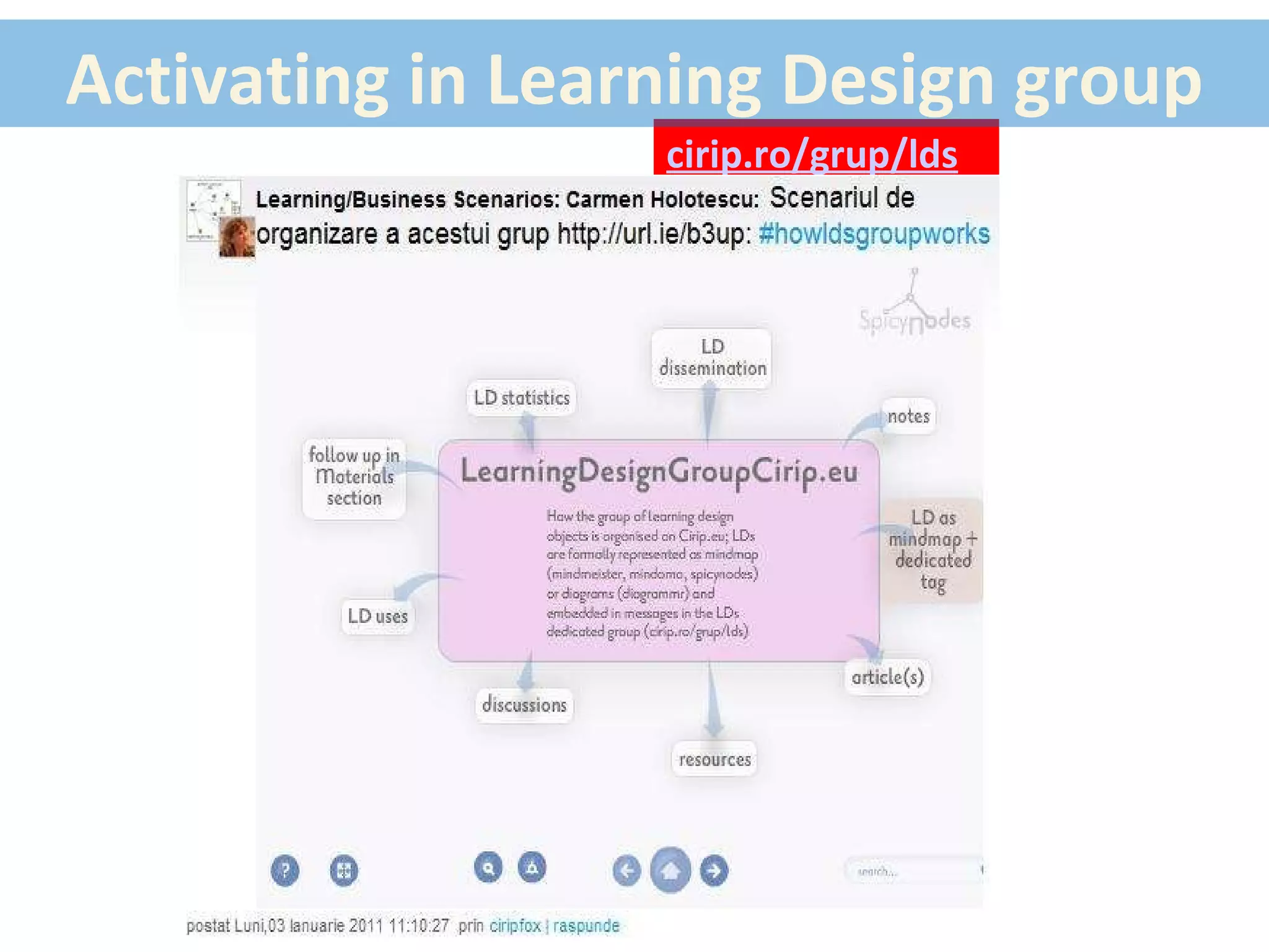 cirip.ro/grup/lds Activating in Learning Design group 