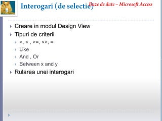 Prezentare Modul Access | PPSX