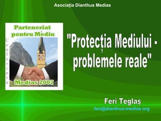 &quot;Protecţia Mediului -  problemele reale&quot; Feri Teglaş [email_address] Asocia ţia Dianthus Medias 