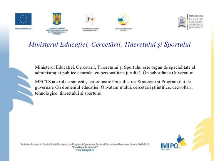 Ministerul Educatiei Cercetarii Tineretului Si Sportului