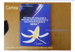 Cartea




                                                     www.savaioan.3x.ro




carte ISBN: 973-750-032-6 Editura Conphys R@mnicu V@lcea
    Page 21                (c) dr.ing.Ioan Mina Sava /// 2010
 