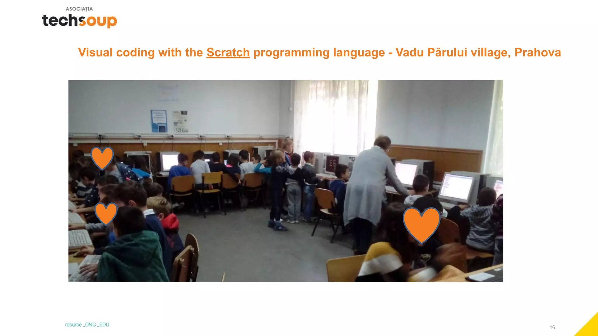 16
Visual coding with the Scratch programming language - Vadu Părului village, Prahova
 
