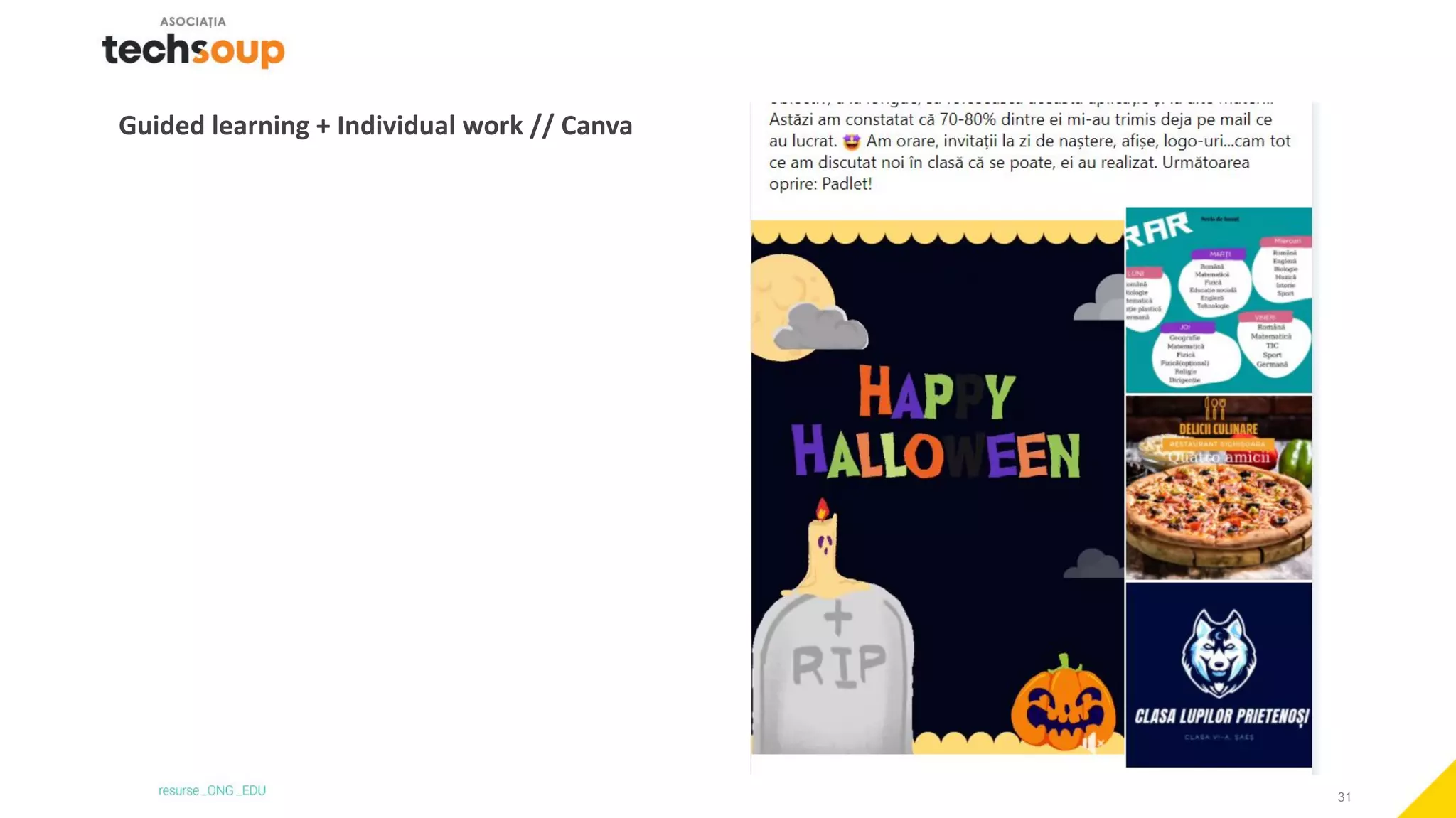 31
Guided learning + Individual work // Canva
 