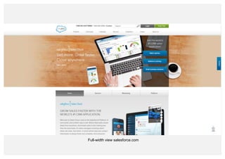 Full-width view salesforce.com 
 