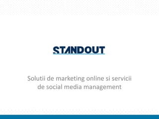 Solutii de marketing online si servicii de social media management 