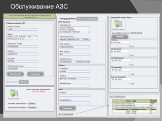 Обслуживание АЗС
 