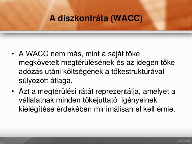 Dcf Vallalatertekeles Fcff Wacc