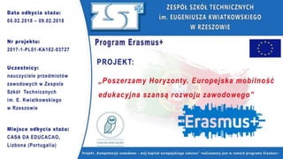Mobilnośc kadry ZST w ramach programu Erasmus+