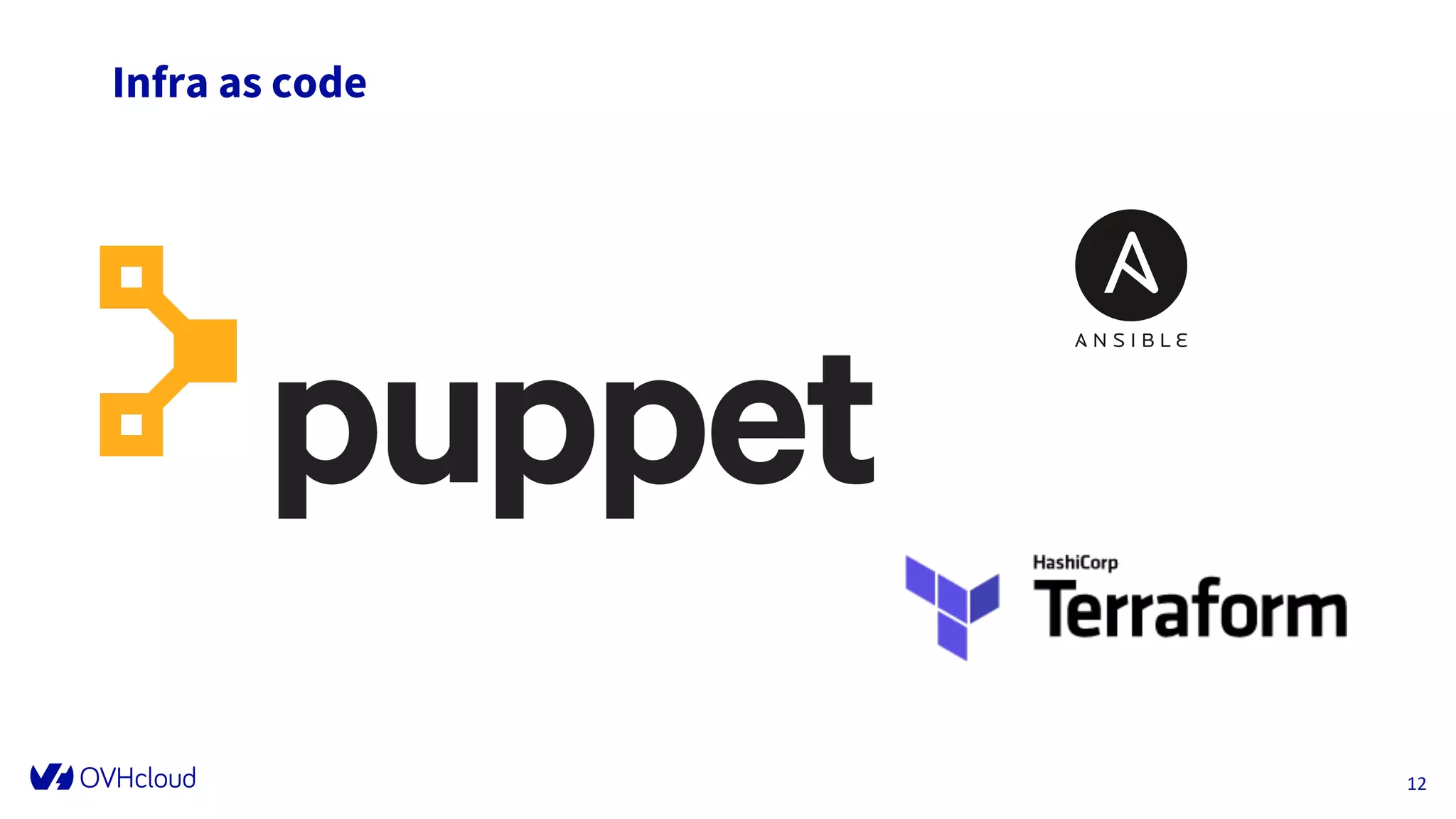 Infra as code
D at e
F o o t er can b e p er so n alized as
fo llo w : In ser t / H ead er an d fo o t er
12
 