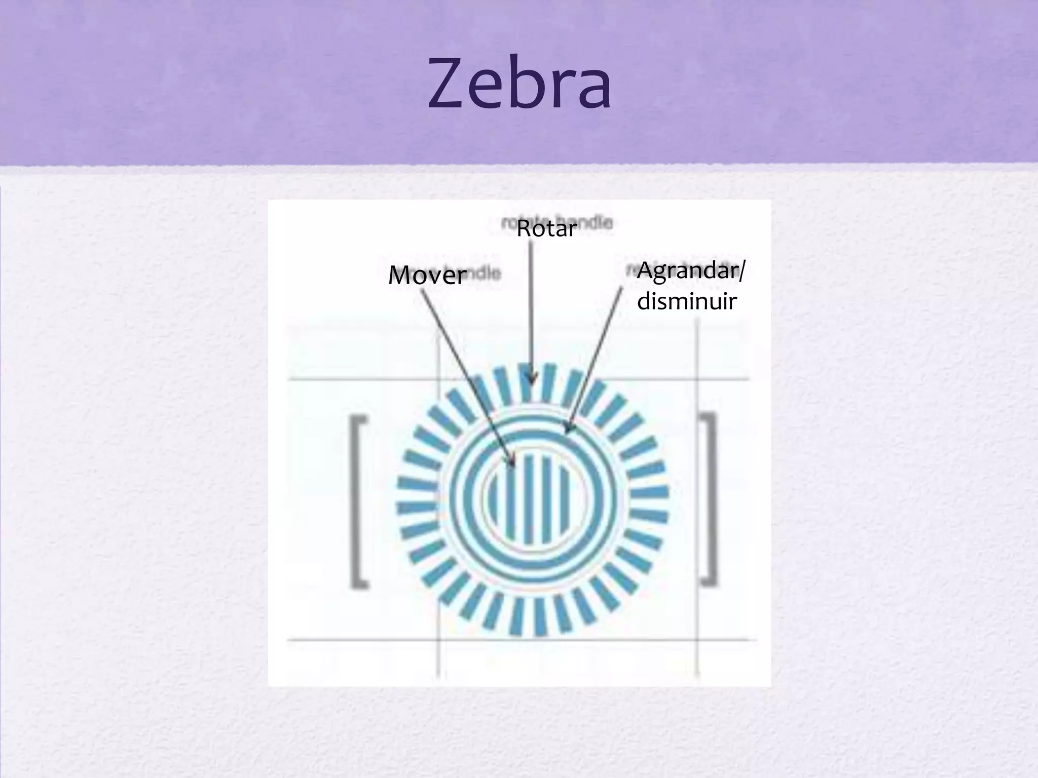 Zebra
Rotar
Mover Agrandar/
disminuir