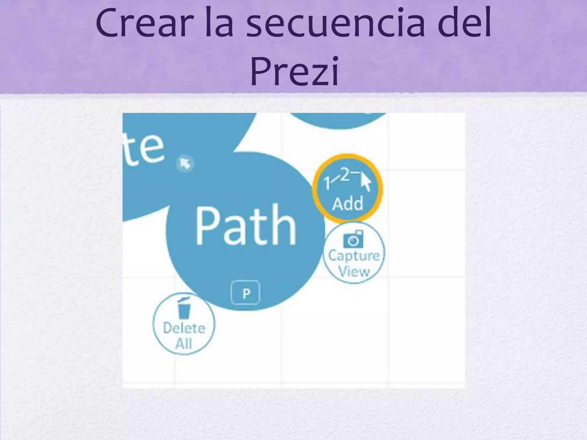 Crear la secuencia del
Prezi