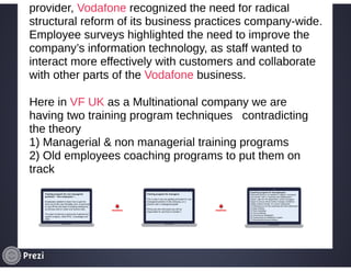 Training and Development ( Vodafone Case Study) - human resources project