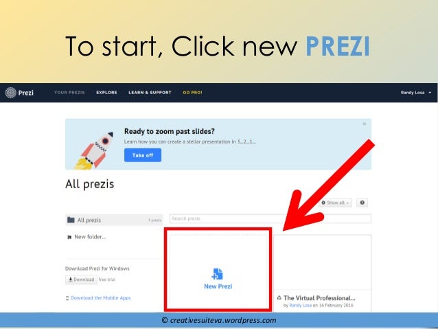 how to use prezi