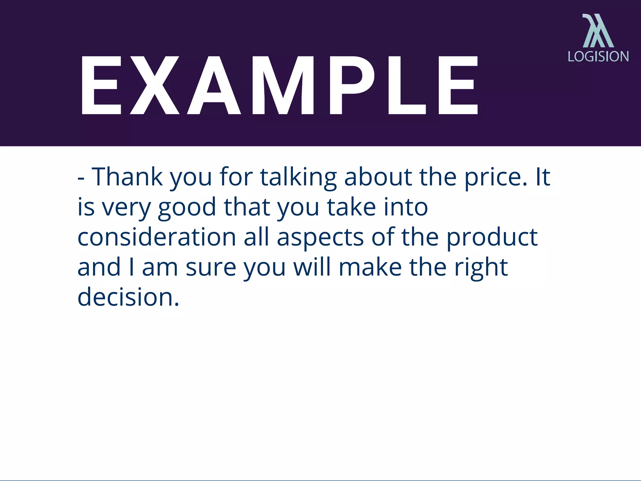 - I think that you should not care too
much about the color. This car is
beautiful and powerful in every color.
EXAMPLE
 