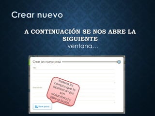 A CONTINUACIÓN SE NOS ABRE LA
SIGUIENTE
ventana…
 