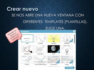 SE NOS ABRE UNA NUEVA VENTANA CON
DIFERENTES TEMPLATES (PLANTILLAS),
ELIGE UNA.
 