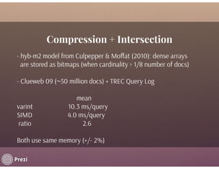 SIMD Compression and the Intersection of Sorted Integers | PDF