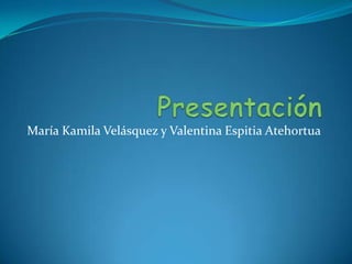 Presentación María Kamila Velásquez y Valentina Espitia Atehortua 