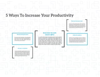 5 ways to increase your productivity | PDF
