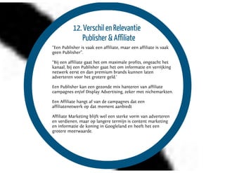 Websem presentatie Infosessie Display & Affiliate marketing 27112012