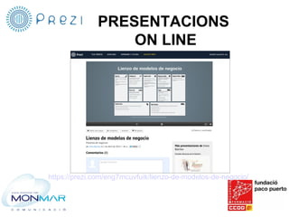Prezi, presentacions on line Slide 16