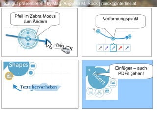 Pfeil im Zebra Modus zum Ändern Einfügen – auch PDFs gehen! Verformungspunkt 1xKLICK 
