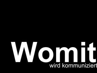 Womit kommuniziere ich wird kommuniziert 
