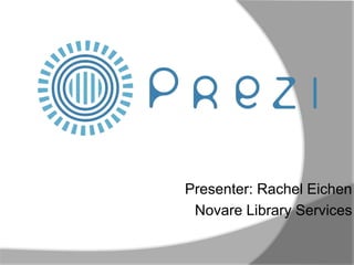 Presenter: Rachel Eichen
Novare Library Services
 