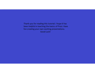 How to Use Prezi: A Planning 10 Project