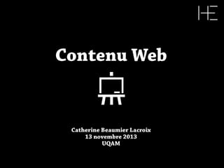 Le contenu Web | Conférence d'Équation Humaine présentée par L'incubateur