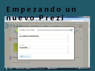 Empezando un nuevo Prezi