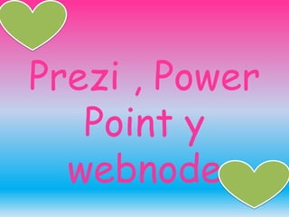 Prezi , Power Point y webnode 