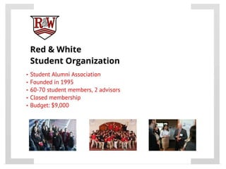 Red & White Student Organization - CASE ASAP Organizational Master's Class