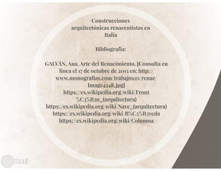 Elementos Arquitectónicos Renacimiento